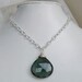 Reserved for shinryuuchan - Moss Aquamarine Gemstone Sterling Silver Necklace