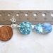 Wedding Jewelry Bridal Earrings Aquamarine Blue Cubic Zirconia Swarovski Crystal Stud Post Earrings - Edlyn E7
