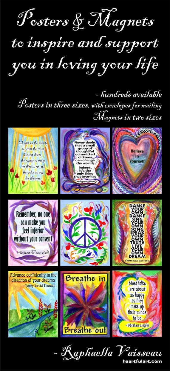 Inspirational Print MARGARET MEAD 5x7 "Never Doubt" Quotation Poster Wall Sayings Heartful Art by Raphaella Vaisseau