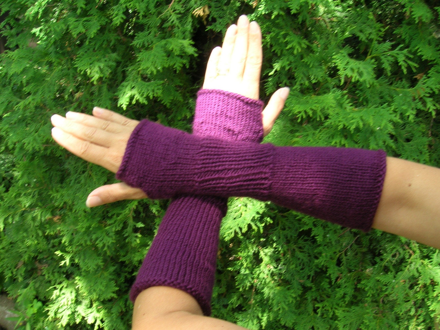 Purple Fingerless Gloves