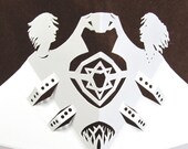 Jewish Friendship Cup-  Hand Cut Kirigami Keepsake Card