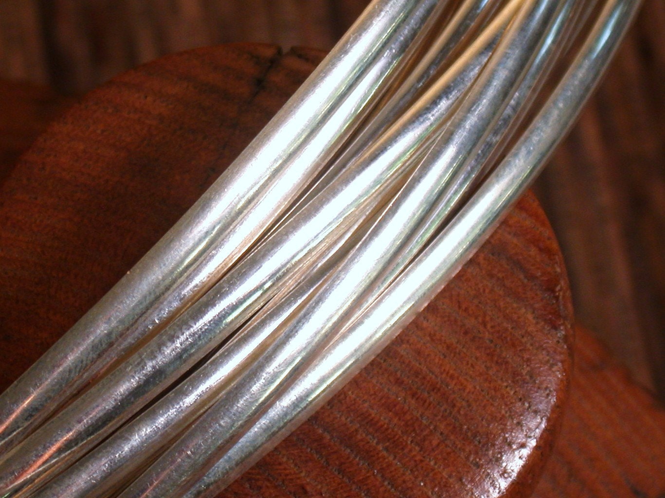 1 foot number 5 Low dome half round sterling .925 wire 4.32mm x 1mm