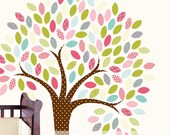 FREE NAME DECAL Tree Owl Wall Decal with Owl on Branch Reusable Wall Decal Free Shipping