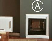 Simple Circle Monogram Wall Decal