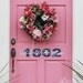 Door Decal - Front Door Vinyl Lettering with House Number