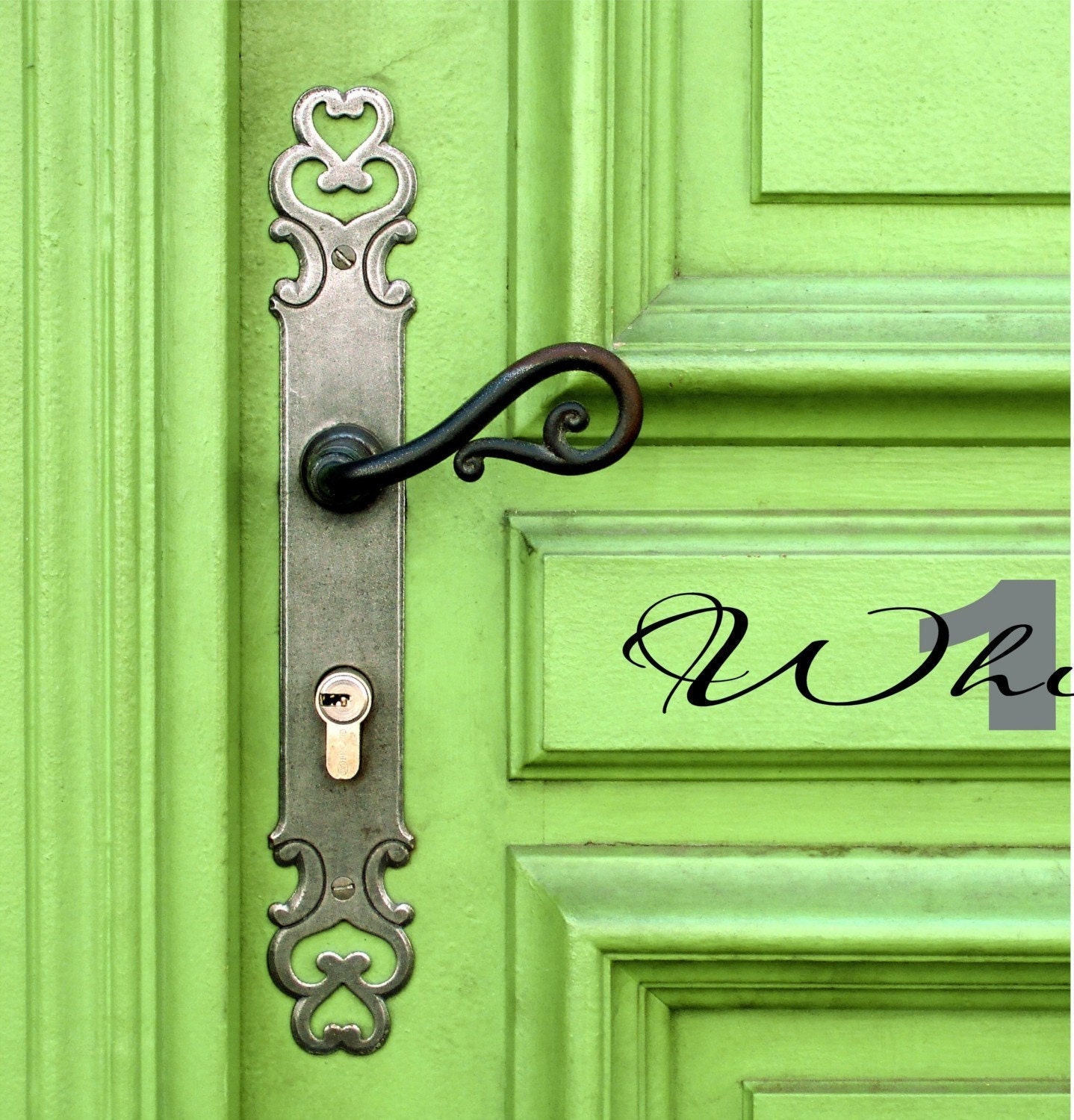 Door Decal - Front Door Vinyl Lettering with House Number