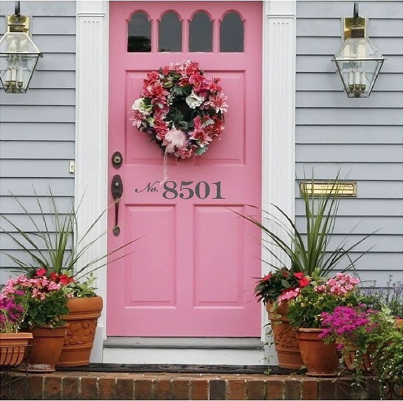 Front Door Number Decal