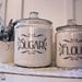 Jar or Canister Vinyl Tags for Home Organization Set of Four