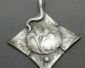 Fine Silver art nouveau pendant