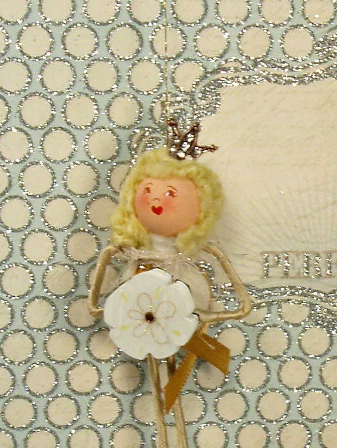 ooak art doll Sanddollar Sally ornament beach queen