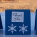 Black Friday Cyber Monday SALE Mini Thank You Notes Blank Snowflake Set of Three