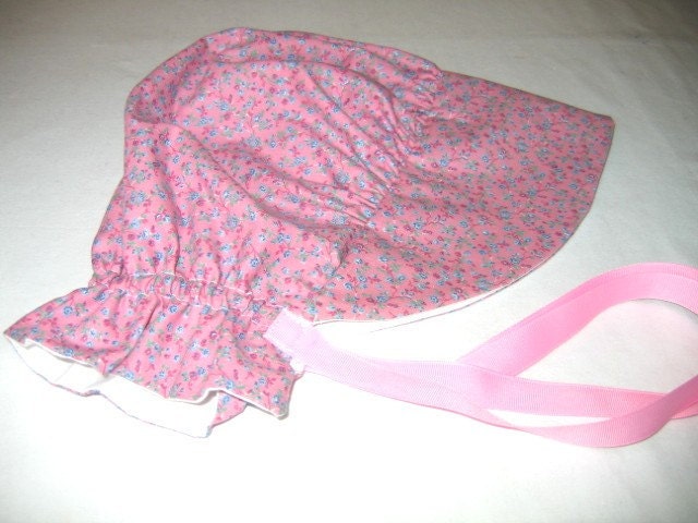 Pink Calico Pioneer Frontier Bonnet