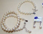 8 1/2mm white pearl jewelry set