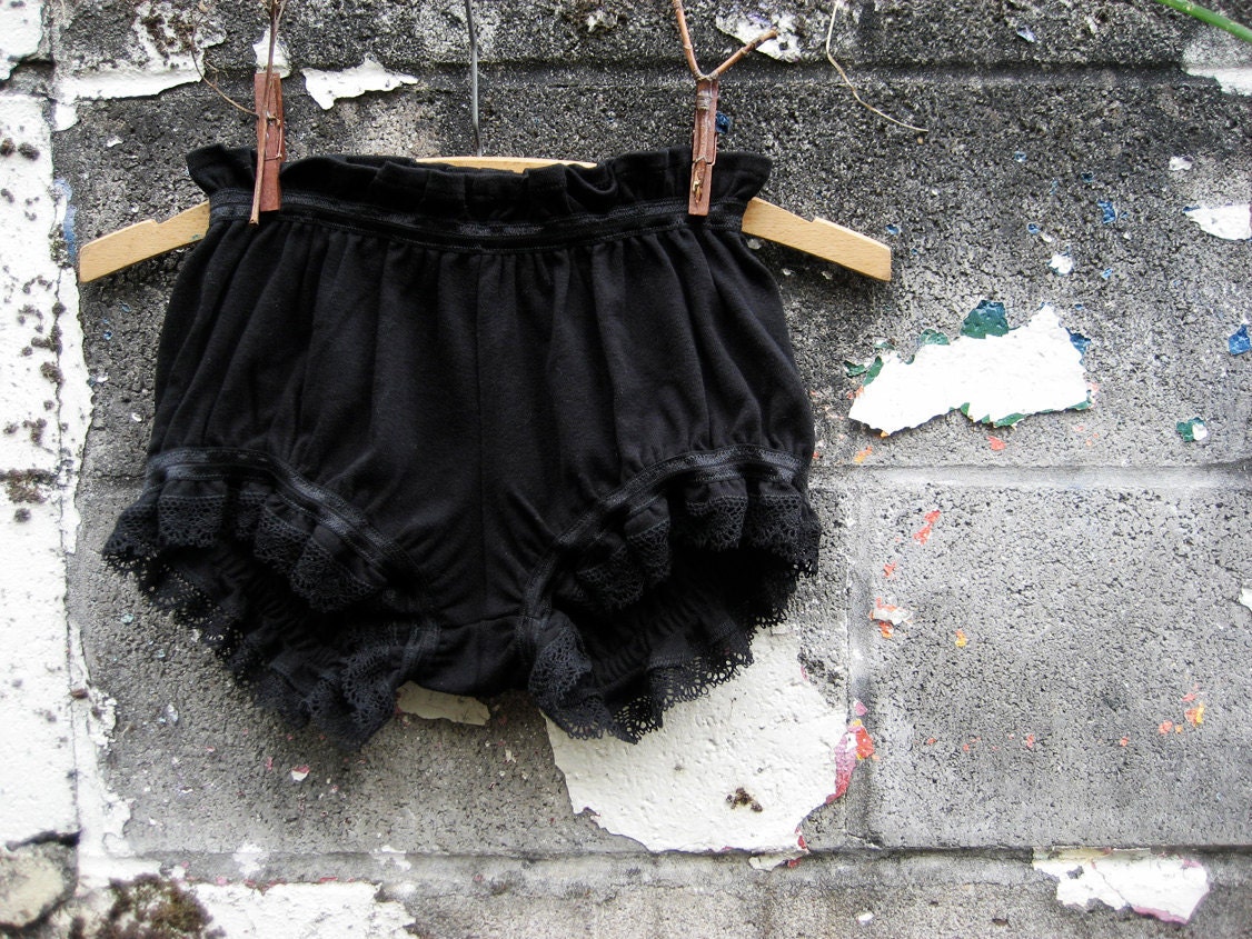 Victorian Noir Black Bloomers Undergear size XSmall