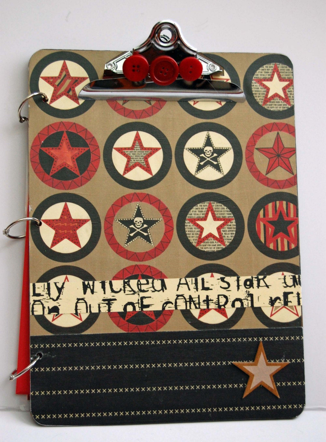 All boy Altered Clipboard Chalkboard and Notebook Journal
