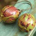 Large dangle earrings for women, Nuts, organic, polymer clay beads brass, tigers eye gemstone, walnut, huge ethnic nature inspired acorn