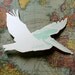 letterpress pelican card die cut
