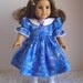 American Girl Doll Clothes-Blue Party Dress-18 inch doll