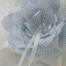 Blue Seersucker Ring Bearer Flower Pillow