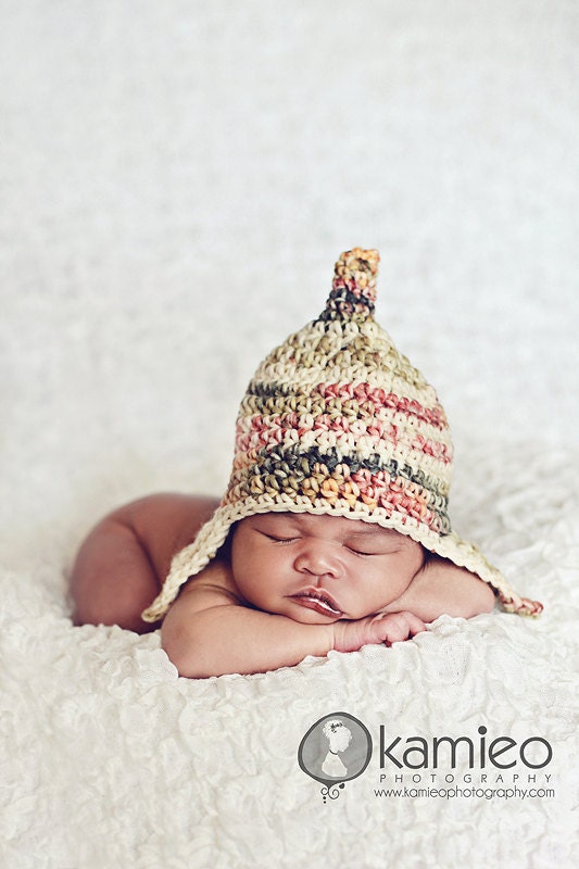 Instant Download, Gnome Earflap Hat Pattern - PDF PATTERN