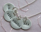 My Kids - Handstamped  One--Of- A- Kind  Necklace