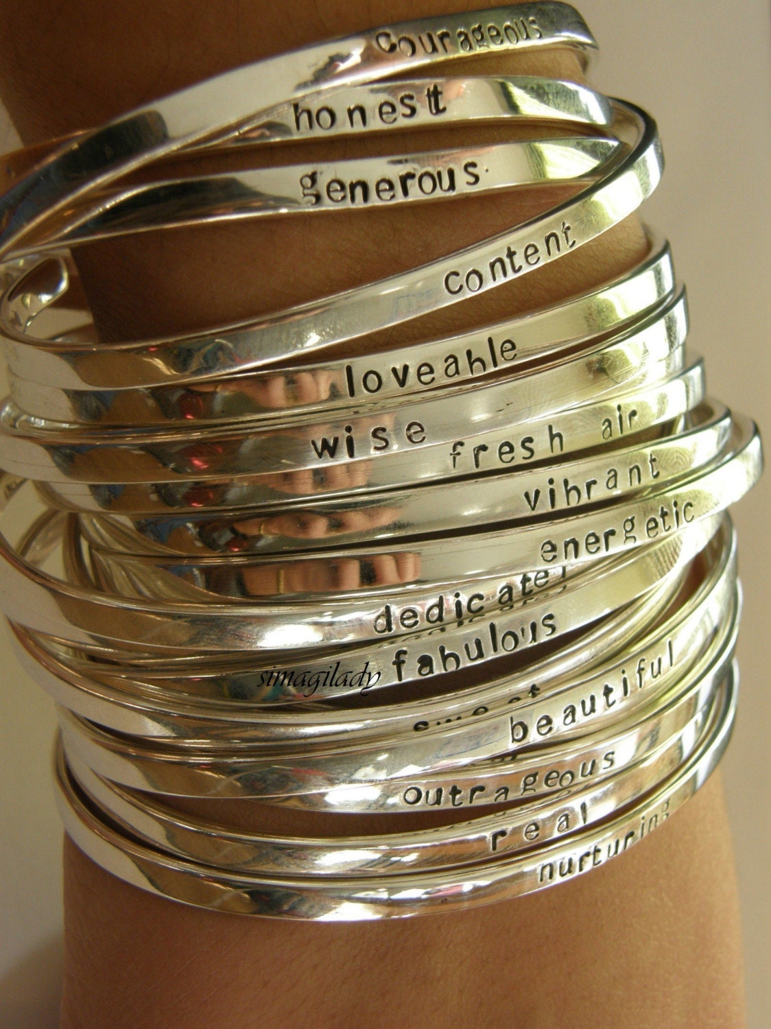 Say What You Want To Say ---The price is for ONE ---up to 20 lowercase letters - -Say Anything On YOUR cuff---Custom By SimaG