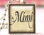 New Personalized Mimi Resin Coated Silver Plated Pendant
