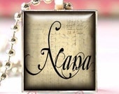 New Personalized Nana Resin Coated Silver Plated Pendant