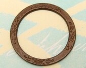 Floral Eternal Ring Vintage Patina Trinity Brass VP4