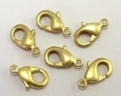 Medium Brass Lobster Clasp Satin Hamilton Gold 6 Pc. AG188
