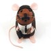 Pulp Fiction Jules Winnfield Mouse Ornament felt rat hamster mice cute gift for collector by TheHouseofMouse