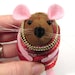 Bollywood Mouse Ornament felt rat hamster mice cute gift for animal lover or collector - Bharat