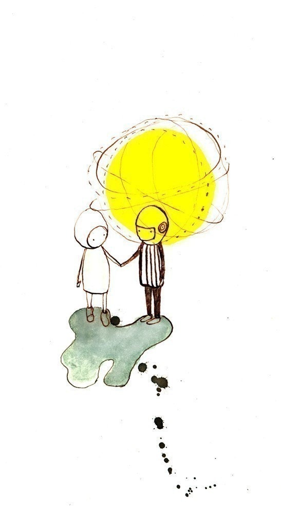 Childrens Wall Art Print -Love BIG PRINT 11.69 x 16.54 inches (A3)