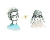 Childrens Wall Art Print -I love your glasses,Print 8x11
