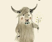 Y for Yak  Alphabet animal,  Print 8x11 inches