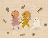 pumpkin Parade Pumpkin Head ,Lion and Boo Print 6x8 inches