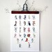 Childrens Wall Art Print -Alphabet A3  Poster Animals, Plenty of animals from A to Z, A3 POSTER