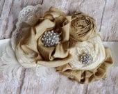 Bridal Sash / Ivory Silk Wedding Bridal Belt/  Bridesmaids Sash / Wedding Dress Sash / Flower Girl Sash Belt