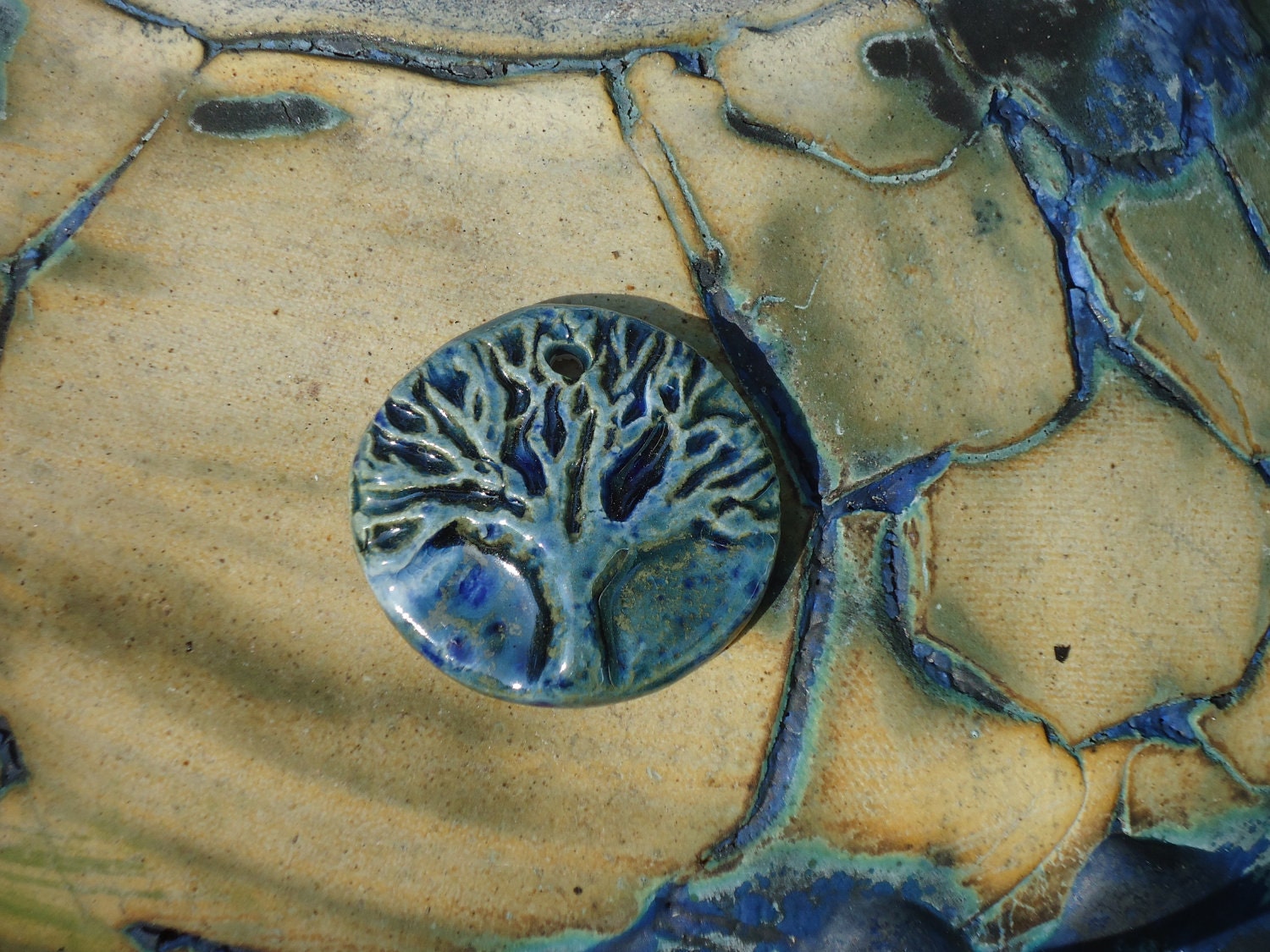 Tree of Life Stoneware Pendant