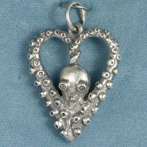 Octopus Love Sterling Silver Pendant