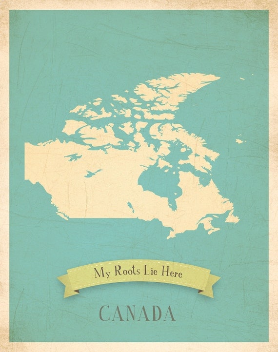 Choose Your Country Personalized Vintage Map Wall Art 11x14