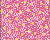 Sugar Yellow Pink Ovals Fabric 1 Yard Art