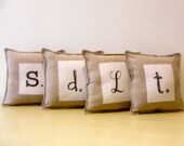 MONOGRAM linen pillow decoration. initial pillow. personalized custom letter of your choice. you choose your quantity.