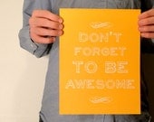 art print. nursery art. child's room decor. don't forget to be awesome