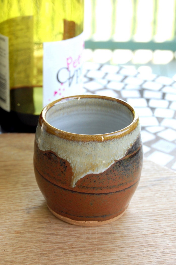 Juice Wine or Whiskey Cup in Rustic Red- Made to Order