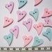 28 pcs of heart buttons in pink blue purple - 20mm LAST SET