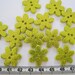 36pcs of Greenish Yellow Glittering Flower Button 20mm LAST SET