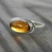 Size 7.5 Ready to Ship, Citrine Regalia, Cabochon and Argentium Sterling Ring