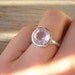 Petal Pink Rock Fetish Ring in Sterling Silver, Made in Your Size