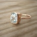 Aquamarine Cushion in 14k Rose Gold, Custom Made in Your Size